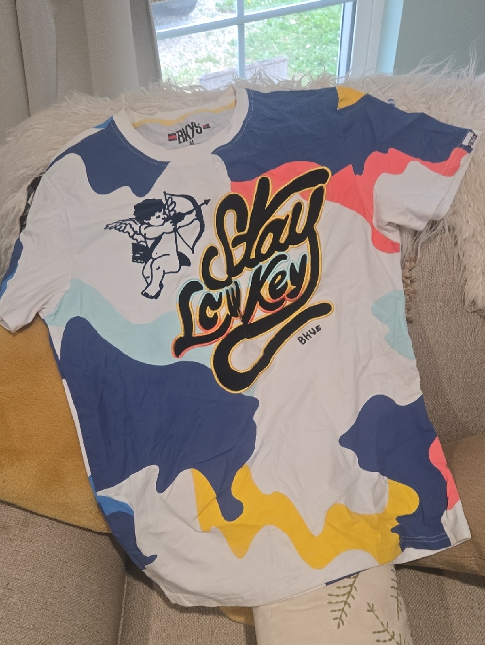 Stay Lox Key Short Sleeve Graphic Tee - White Multicolor by BKS